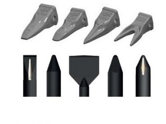 dents et outils pour marteaux hydrauliques